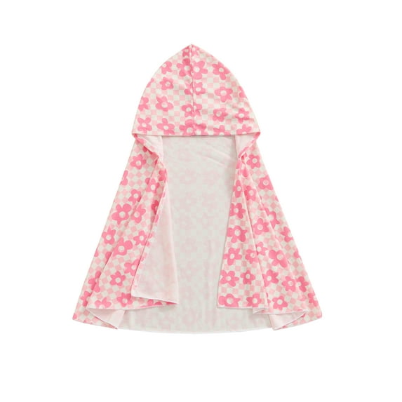 Bagilaanoe Toddler Baby Girls Cover Ups Hooded Beach Towel 12M 18M 24M 3T 4T 5T Kids Floral Loose Fit Bathing Suit Swimwear
