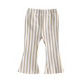 thumbnail image 1 of Bagilaanoe Toddler Baby Girls Flare Pants Striped Print Trousers 6M 12M 18M 24M 3T 4T Kids Casual Bell-bottoms, 1 of 8