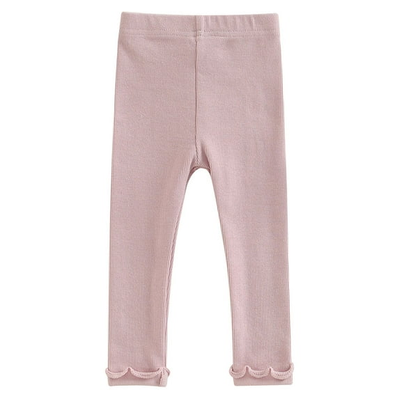 Bagilaanoe Toddler Baby Girls Leggings Elastic Waist Slim Fit Pants 6M 12M1 8M 24M 3T 4T 5Y Kids Long Trousers for Casual Daily