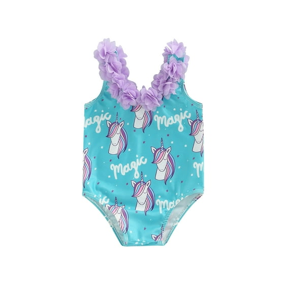 Bagilaanoe Toddler Baby Girls One-piece Bikini Sleeveless Animal Print Swimsuit Summer Beachwear