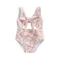 thumbnail image 1 of Bagilaanoe Toddler Baby Girls One-piece Swimwear Sleeveless Floral/Shell Print Hollow Bathing Suit 6M 9M 12M1 8M 24M 3T Kids Summer Beachwear, 1 of 8