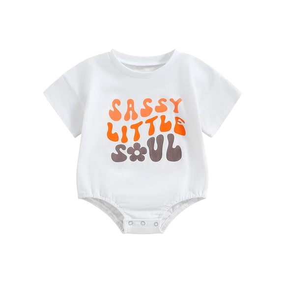 Bagilaanoe Toddler Baby Girls Rompers Letters Print Short Sleeve Bodysuits 3M 6M 12M 18M 24M 3T Kids Casual One Piece Short Jumpsuit