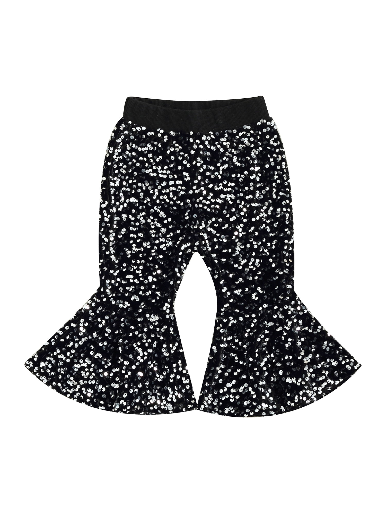 Lace Bow Sequins Girly Bell Bottoms Pants main image 1