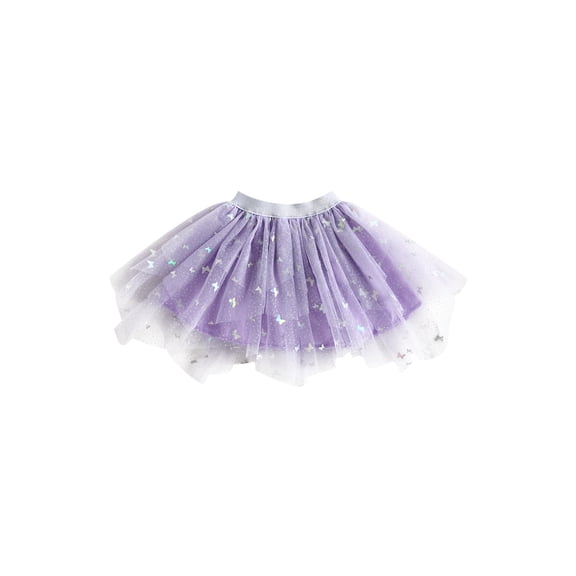 Bagilaanoe Toddler Baby Girls Skirts Sequins Butterfly Layered Tulle Mesh Skirts 18M 24M 3T 4T 5T 6T Kids Summer Casual Skirts