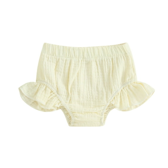 Bagilaanoe Toddler Baby Girls Summer Shorts Solid Color Ruffle Shorts 3M 6M 12M 18M 24M 3T Kids Summer Casual Clothes