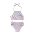 thumbnail image 1 of Bagilaanoe Toddler Baby Girls Swimsuits 2 Piece Bikinis Set Sleeveless Cami Tops + Shorts 6M 12M 18M 24M 3T 4T Kids Swimwear Bathing Suit Beachwear, 1 of 8