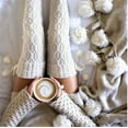 thumbnail image 1 of Bagilaanoe Women Girls Cable Knit Long Boot Socks Over Knee Thigh High Warm Stocking, 1 of 5