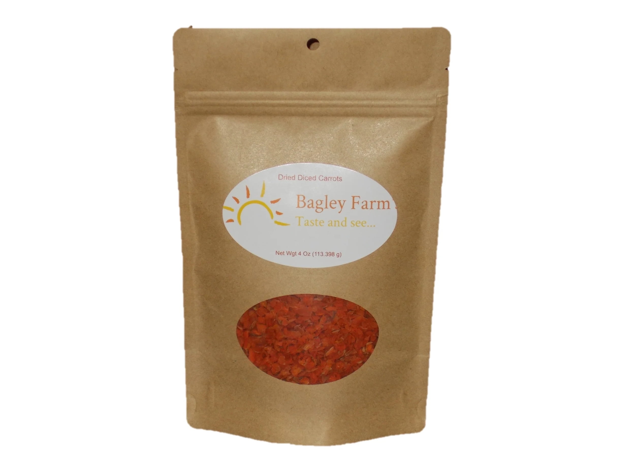 Bagley Farm's Dried Diced Carrots 4 oz