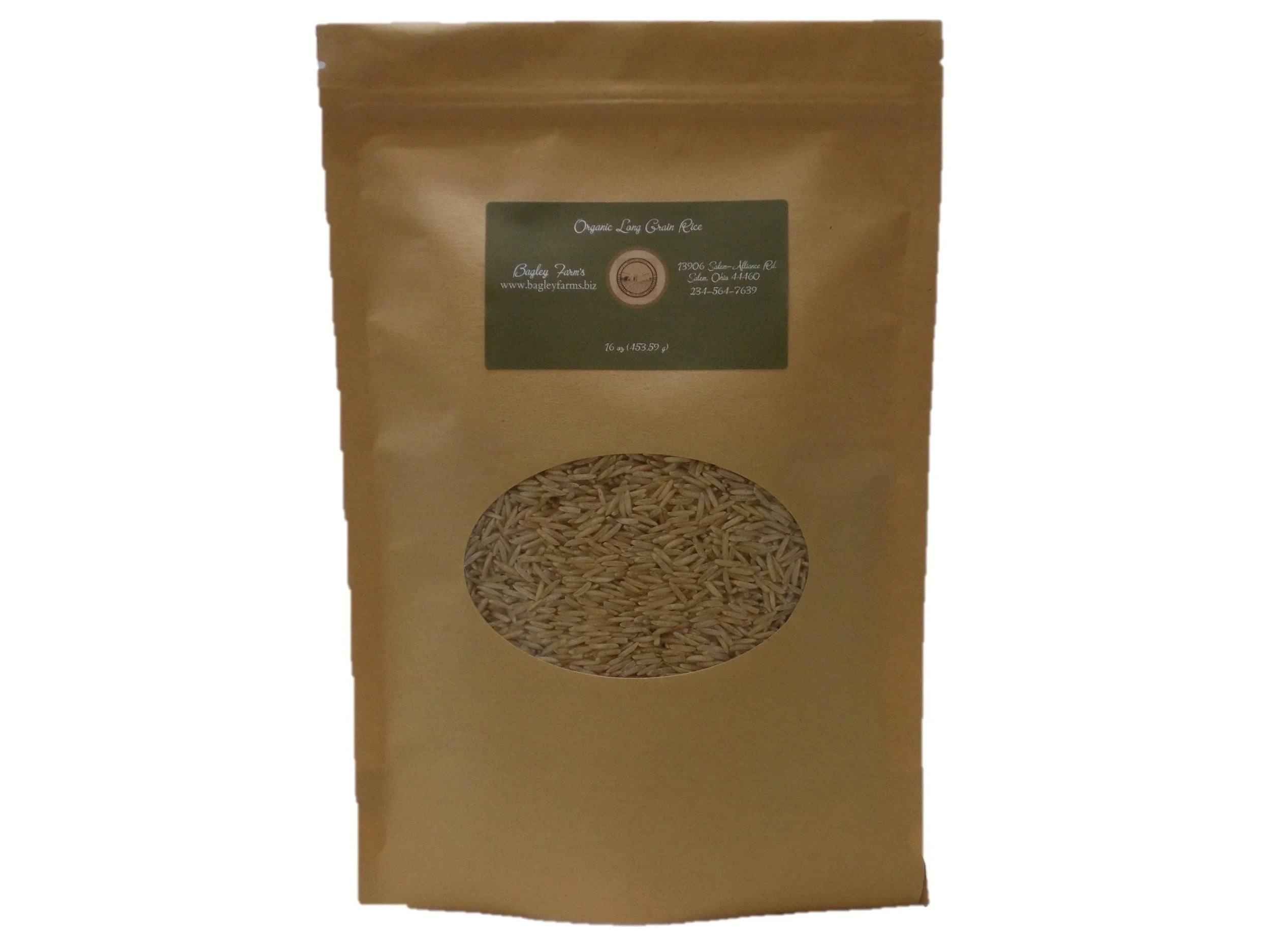 Bagley Farm's Organic Long Grain Brown Rice Certified Organic - Walmart.com