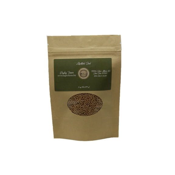 Bagley Farm's Organic Whole Yellow Mustard Seed 2 oz  Certified Organic