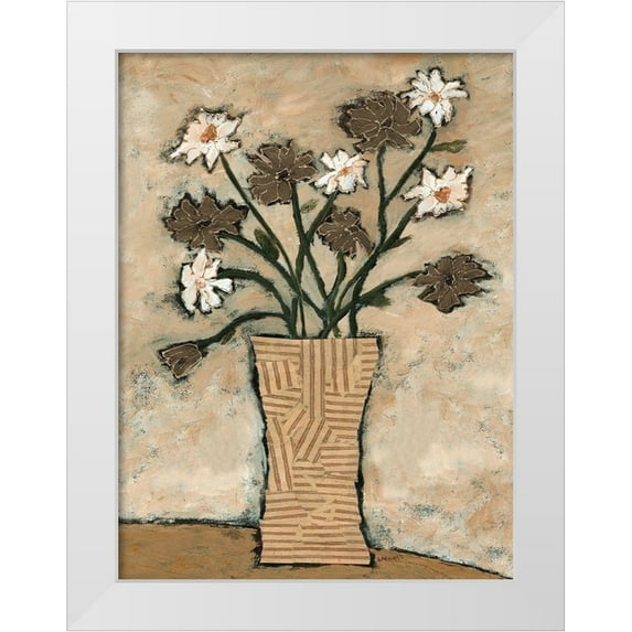 Bagnato, Judi 19x24 White Modern Wood Framed Museum Art Print Titled - Flowers From B II