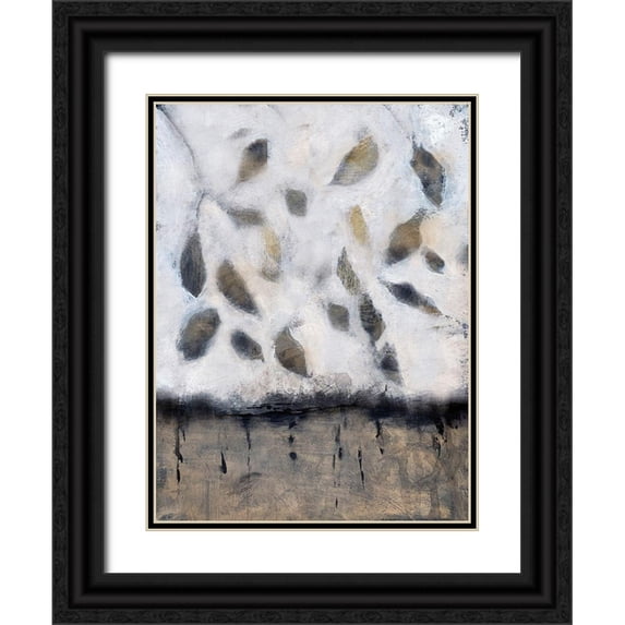 Bagnato, Judi 25x32 Black Ornate Wood Framed with Double Matting Museum Art Print Titled - Falling Up in Taupe II
