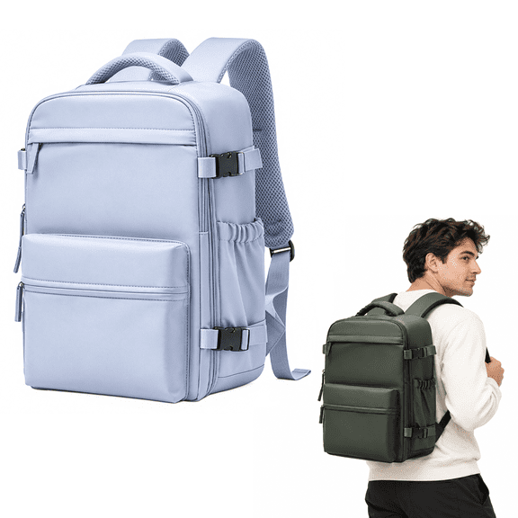 Bagorithm Mochila,Bagorithm Backpack With Electric Pump, 30l Compression Carry-On Bag With Laptop Compartment, Durable Nylon, High-Seal Zipper And Wide Padded Straps For Air Travel
