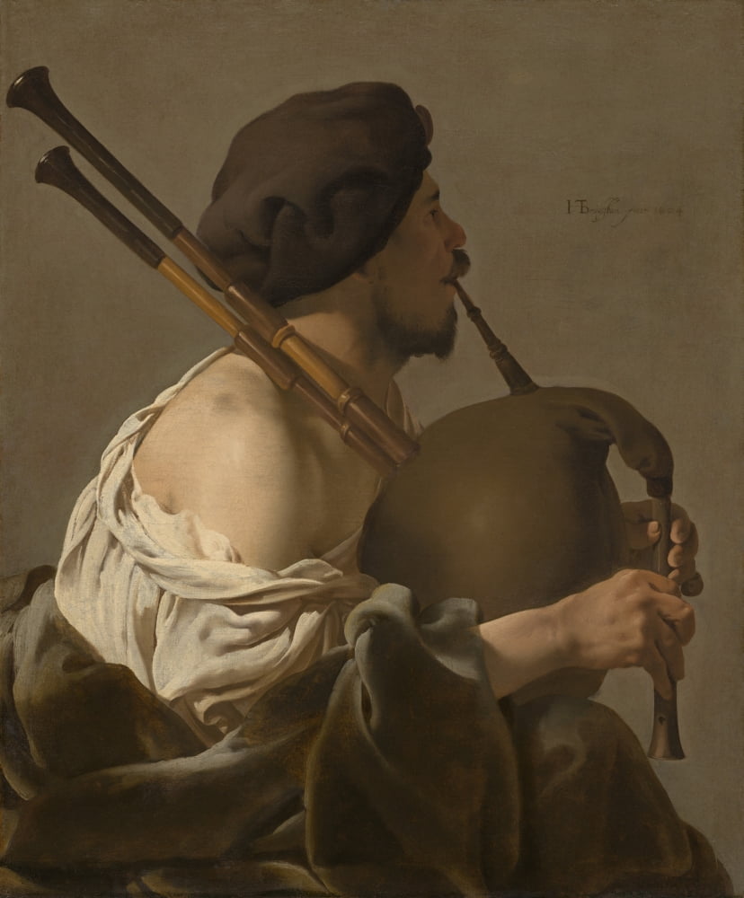 Bagpipe Player Canvas Art - (24 x 36)