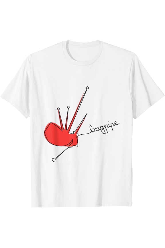 Bagpipes Music Design One-Line Bagpipe T-Shirt