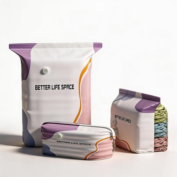𝐁𝐞𝐭𝐭𝐞𝐫 𝐋𝐢𝐟𝐞 𝐒𝐩𝐚𝐜𝐞 Bags, 3D No-Pump Vacuum Bags - Press & Seal by Hand or Sit, Space-Saving Cubes, Bedding & Clothes - Leak-Airtight & Dust-Proof (One Large 39×31×15")