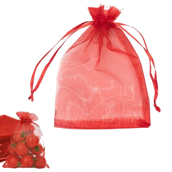 Bags 8x12 Inches Mesh NetforTrees Garden BarrierforVegetables Tomatoes & Strawberries, 20x30cm Fruit Protection Bag, Garden Vegetable Barrier Net, Tomato Plant Cover Sleeve