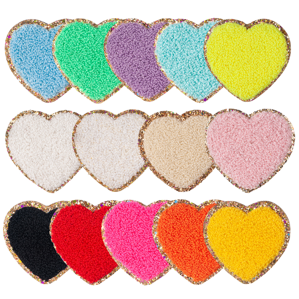 Bags Decor Puffer Jacket Repair Patch Adhesive Heart Patches Coat Accessory 14 Pcs