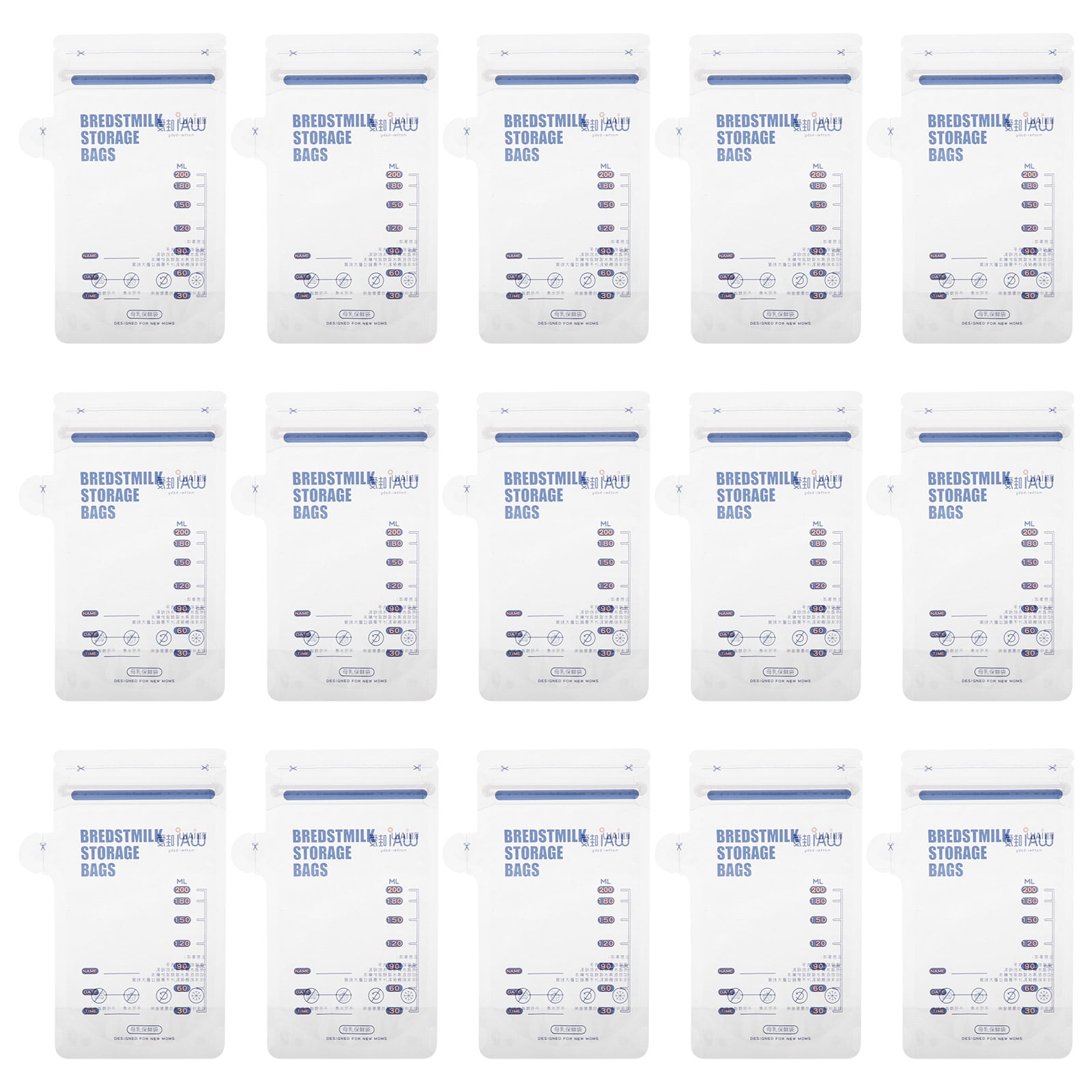 Bags Milk Storage Breast Breastfeeding Breastmilk Pouches Freezer Bag