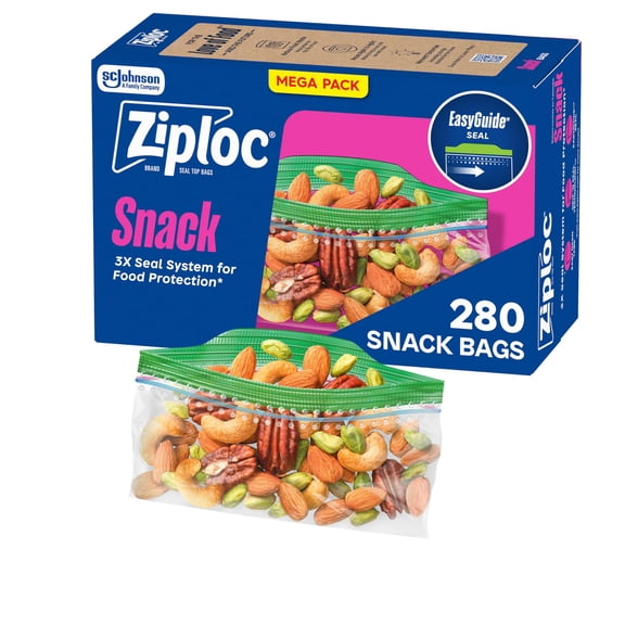 Bags Open Close Plastic Food Storage Ziploc Snack
