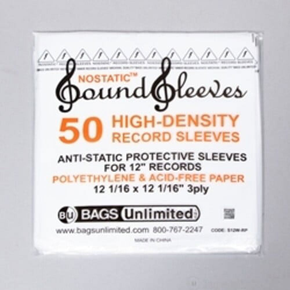 Bags Unlimited S12WRP 12 Inch LP Record Inner Sleeve 50 Pack