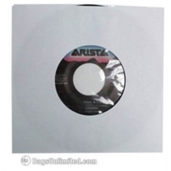 Bags Unlimited S7P - 7 IN 45RPM Paper Record Sleeve - Polylined - 100 Count  [BAGS / SLEEVES] Large Item Exception