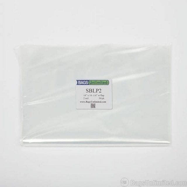 Bags Unlimited SBLP2 12 Inch LP Box Set Sleeve Flap 2 mil 50