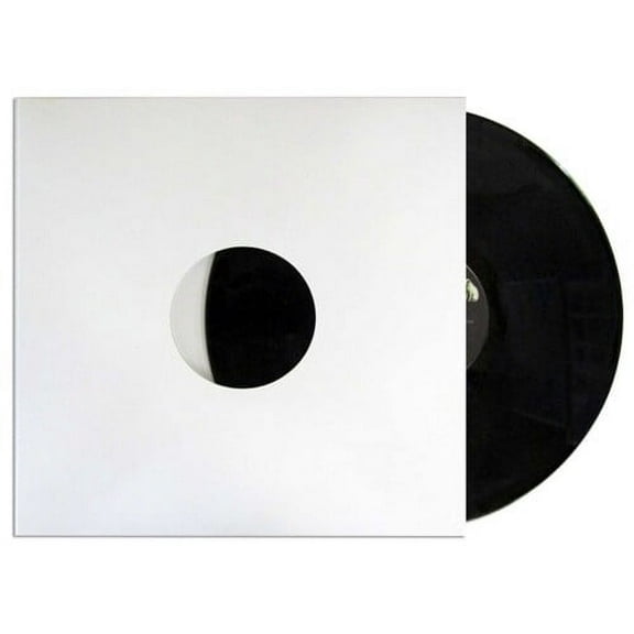Bags Unlimited SLPJHW 12 Inch Record Jacket 12.25 X 12.25 with Die Cut Hole 10 pack (White)  [BAGS / SLEEVES] Large Item Exception