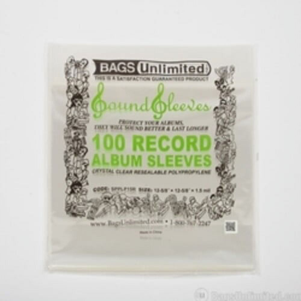 Bags Unlimited SPPLP15R 12 Inch Record Jacket Sleeve Resealable