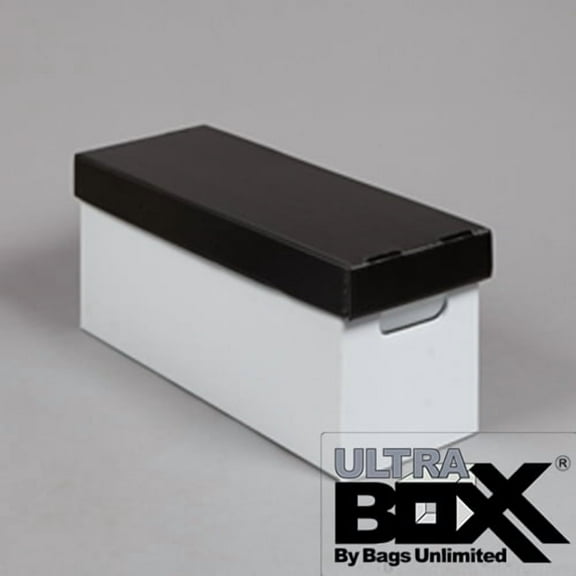 Bags Unlimited X45225CP - 7 Inch 45 RPM Record Storage Box - (White/Black)