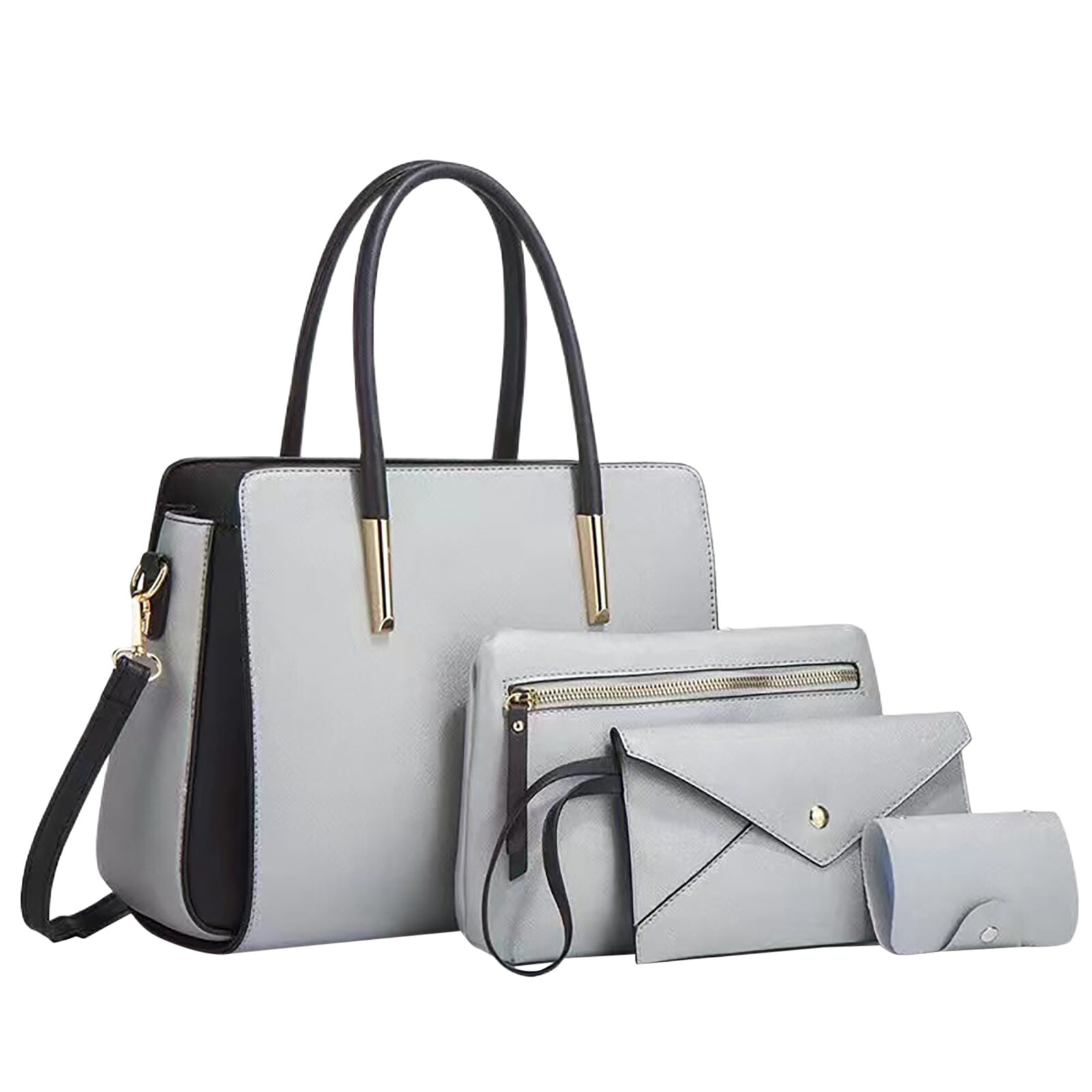 Buy Shireen Solid Finish Top Handle Handbag For Women Small With 5 Pockets  | Stylish Handbag For Girls | Ladies Purse Multipurpose (Black) at Amazon.in