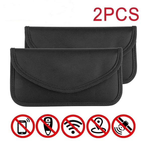 Bags for Phones, Cell Phone Signal Blocking Bag, RFID Phone Case,Faraday Bag for Phone & Key Fob(2 Pack)