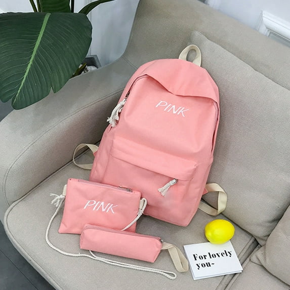 Bags for School, Fashion Style Multifunctional Large Capacity Canvas Four-piece Bag 3packs, Bag for School