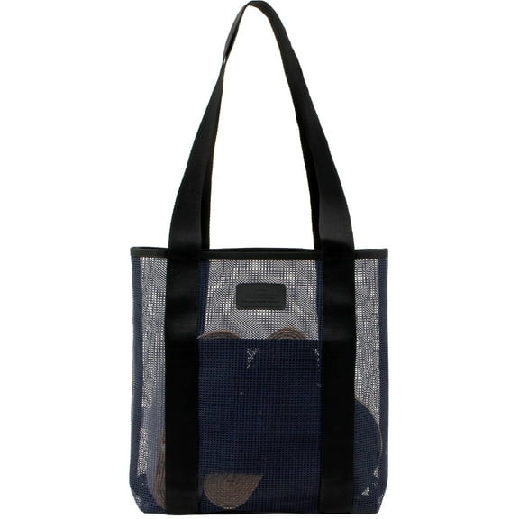 Bags in Bag Mesh Tote Bag for Beach, Gym, Shopping, Grocery & Travel | Navy / Small