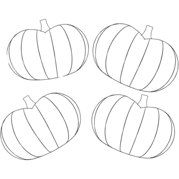 Bags n s Boutique~ (4) Four Pumpkin Shaped 3-D Metal Wire Pumpkin Wreath Forms 13 x 17.6 x 4.5 Inch