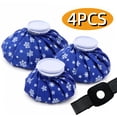 thumbnail image 1 of Bags of Ice for Injuries Reusable Bagged Ice for Hot Cold Therapy and Pain Relief with Elastic Breathable Support Wrap 4 Packs 3 Sizes, 1 of 7