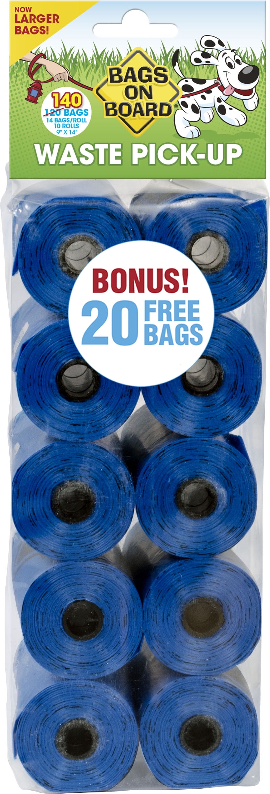 Bags on Board® Dog Waste Bag Refills Blue Color 140 Bags