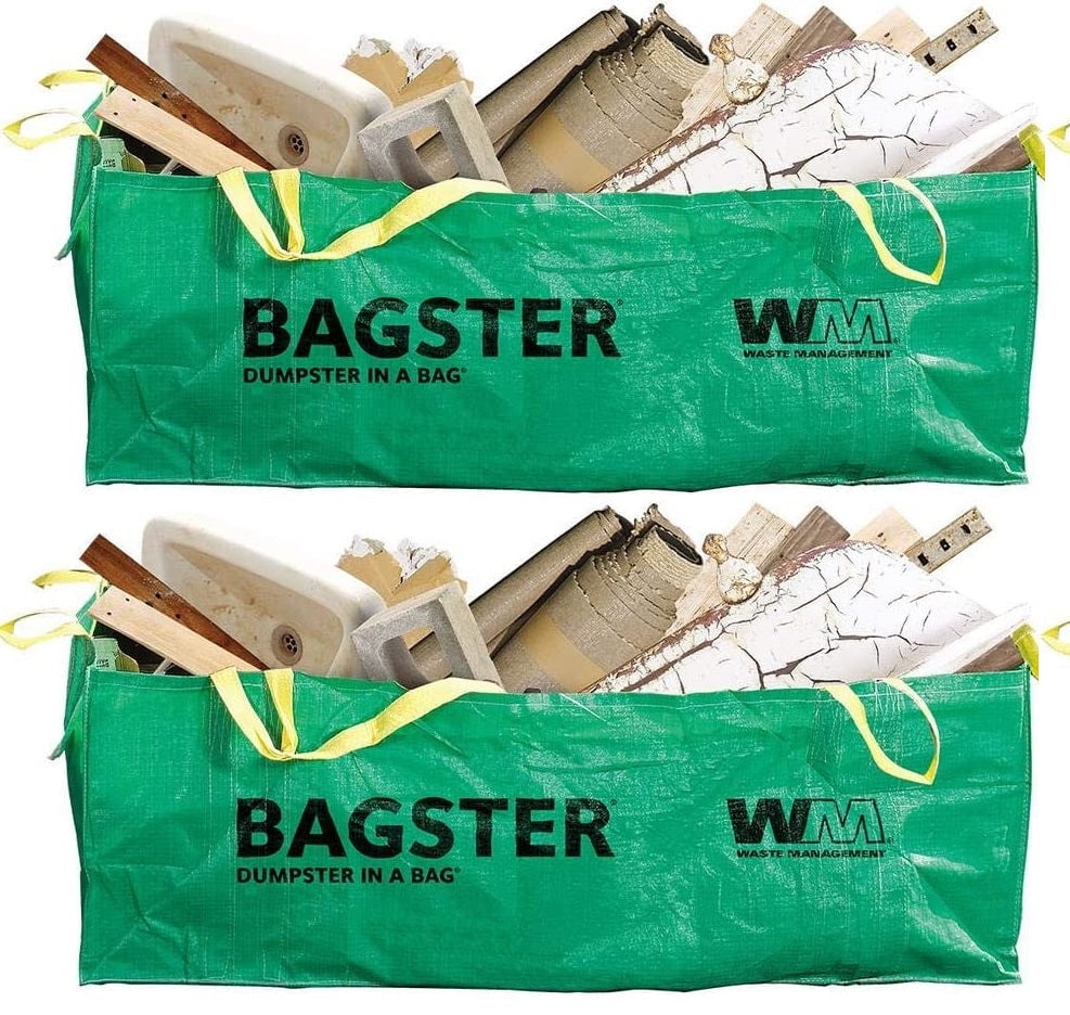 Bagster 3CUYD Waste Management Dumpster In A Bag 8' x 4' x 2.5' Trash Pickup Quantity of 2