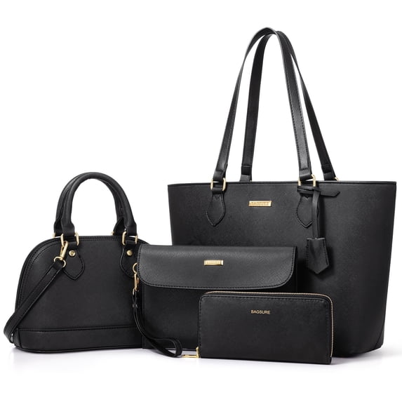 Women Handbags Set 4pcs Purses for Women Tote Bags Satchel Shoulder Bag Wristlet Bag Clutch Purse for Women