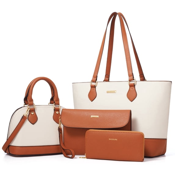 Women Handbags Set 4pcs Purses for Women Tote Bags Satchel Shoulder Bag Wristlet Bag Clutch Purse for Women