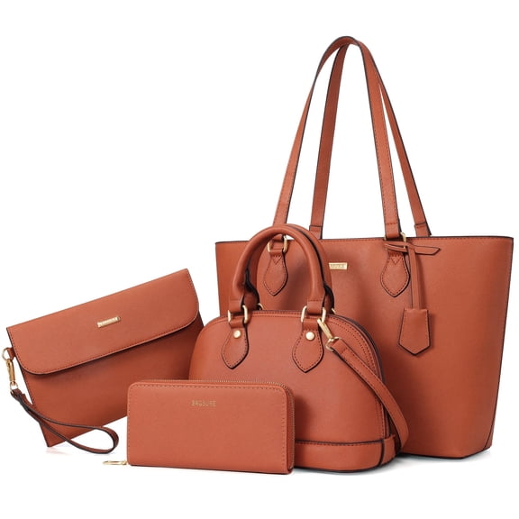 Bagsure Women Handbags Fashion Tote Shoulder Bags Casual Crossbody Bags for Women Satchel Purse Set 4pcs