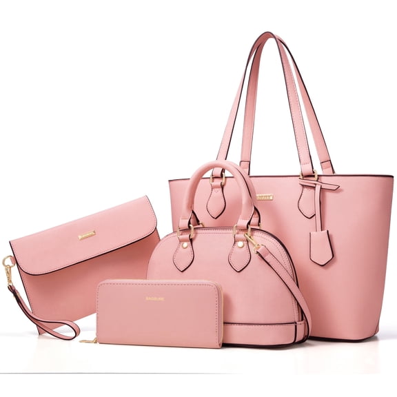 Bagsure Women Handbags Fashion Tote Shoulder Bags Casual Crossbody Bags for Women Satchel Purse Set 4pcs