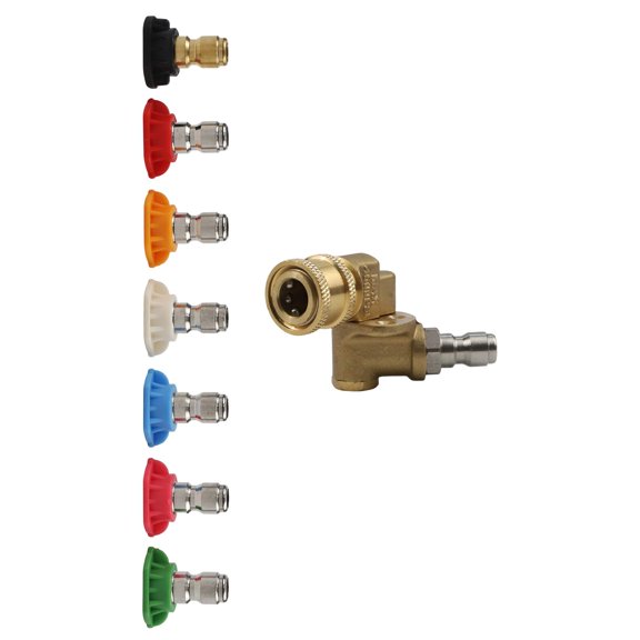 Baguer 1/4" Quick Connect Swivel Adjustable Adapter Nozzle High Pressure Car Washers Quick Connect Set High Power Kit