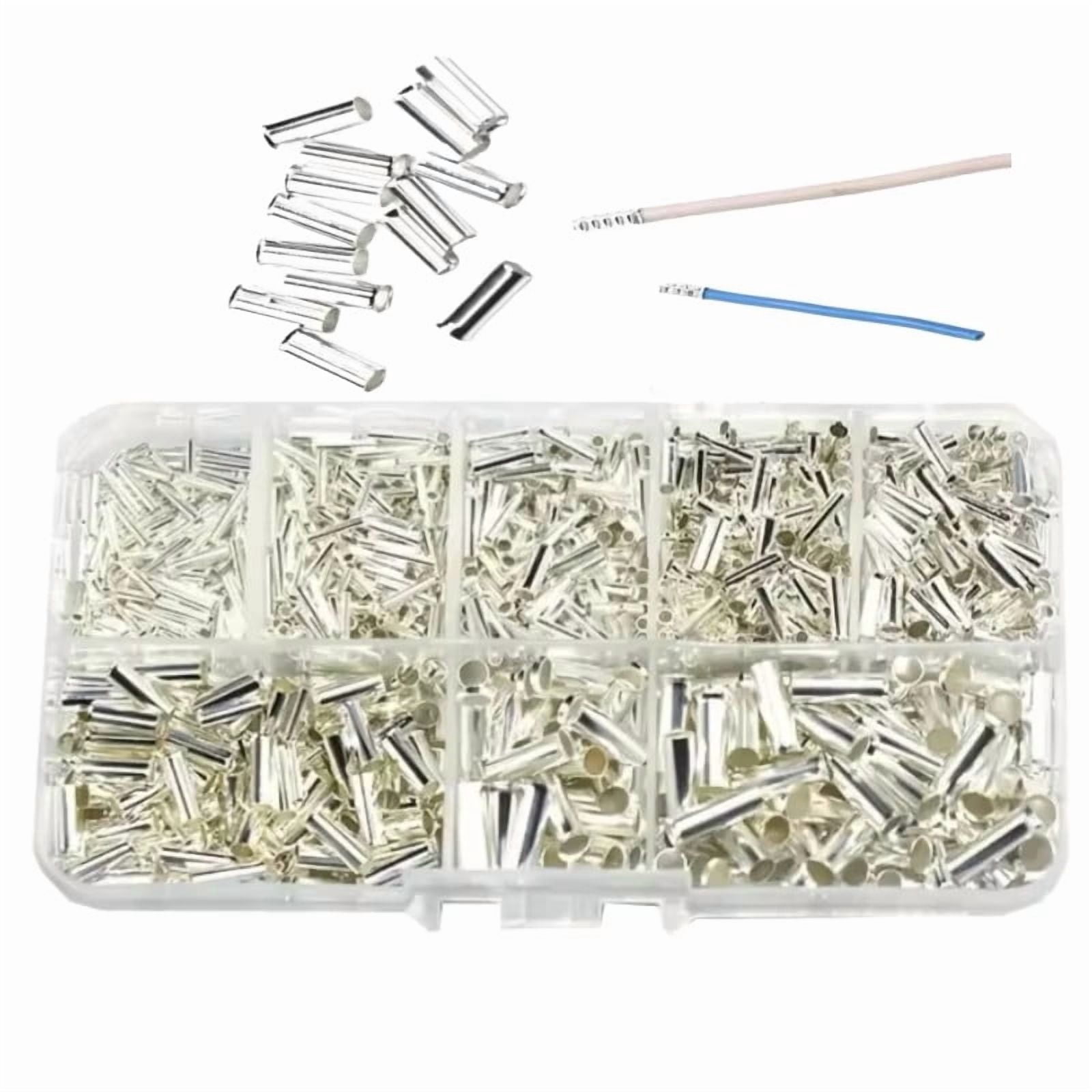 Baguer 1100Pcs Non-Insulated Wire Ferrules Kit Sleeves Crimp Connectors ...