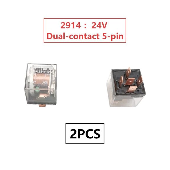 Baguer 12/24V Dual Contacts 5Pin Automotive Waterproof Relay Electrical Connector Clear