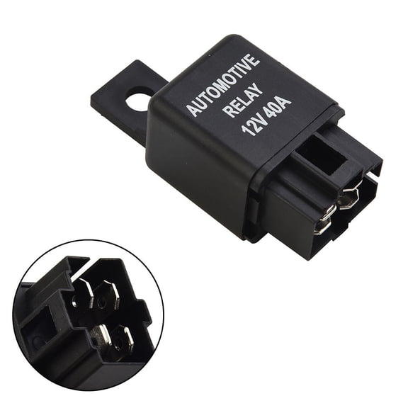 Baguer 12V 40A Car Relay Auto Van Boat Bike 4 Pin Spst Alarm Relay for Remote Starts Hid Headlights Pop Doors Trunk Releases S