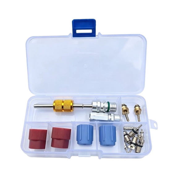 Baguer 17Pc Ac Retrofit Fitting Adapter Kit High/Low Fitting for Port Conversion Adapter