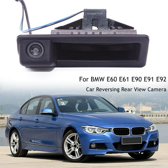 Baguer 1Pcs Car Rear Trunk Lid Lock With Reverse Camera Night V Ision Auto Boot Release Tailgate Open Button Camera for Bmw 1 3 5Series