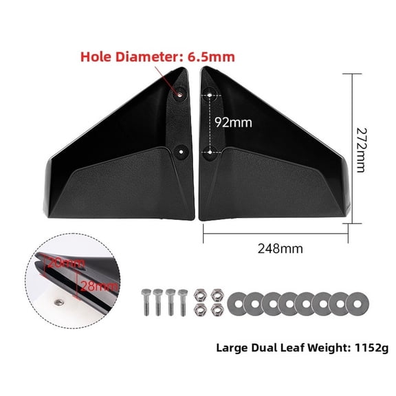 Baguer 1Set Outboard Hydrofoil Replacement for Stabilizer for 40-300Hp Engines Reduce Drag Save Fuel Car Outboard Hydrofoil Accessories