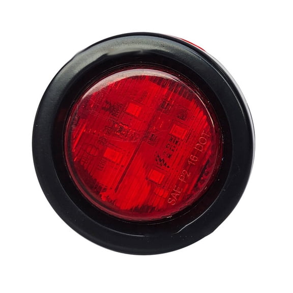 Baguer 24V 2 Inch Round Led Tail Light for Trailers Trucks Red Yellow White Marker